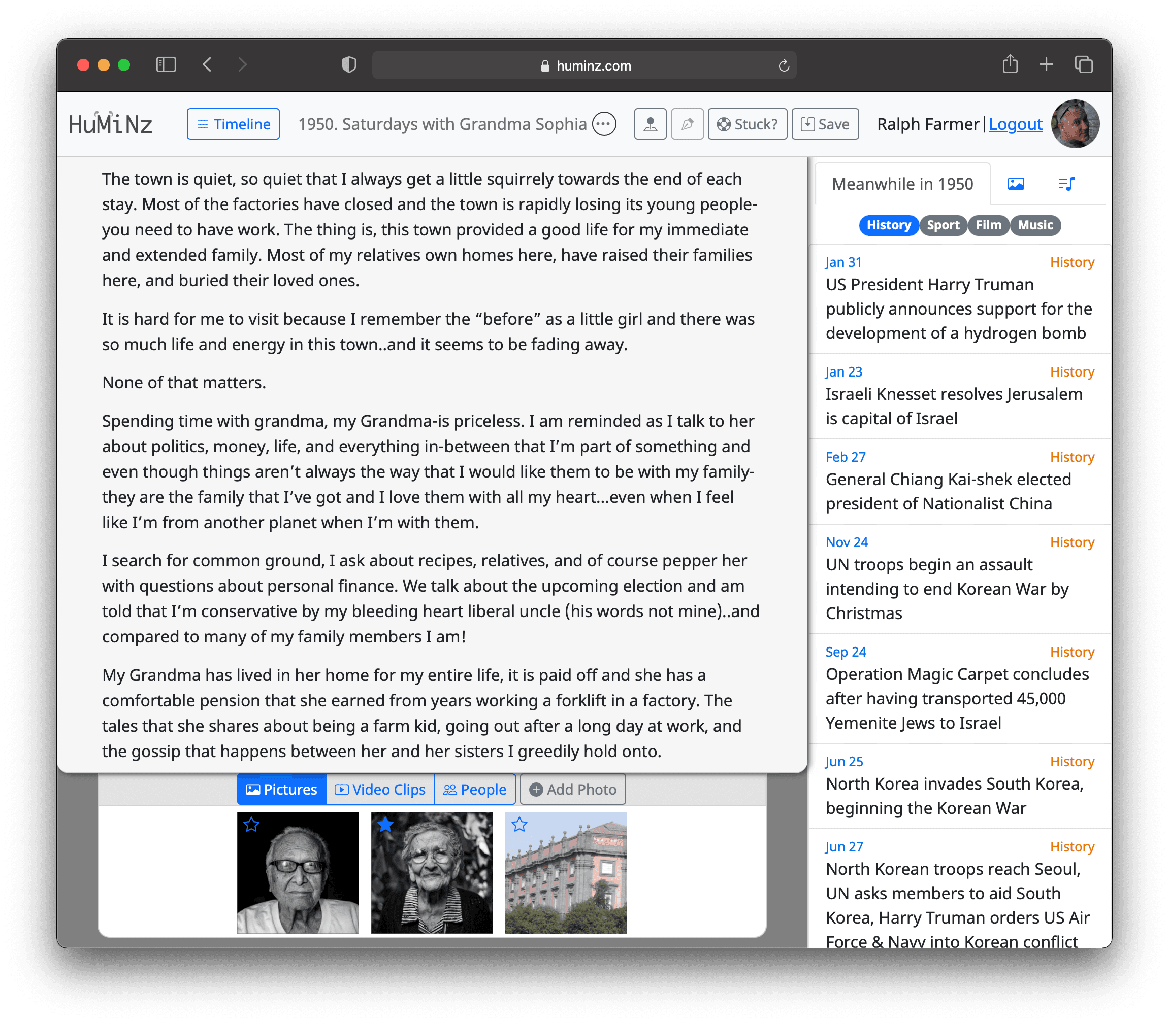 Writing a story chapter in Huminz